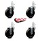 Service Caster 4'' Phenolic Wheel Swivel 7/16'' Grip Ring Stem Caster Set, 4PK SCC-GR20S414-PHR-716138-4 - alternate 2